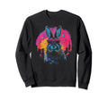 Rabbit Bunny Vaporwave Aesthetic Sweatshirt - Fun Novelty Design Men Women - T-Shirt, Sweatshirt, Hoodie