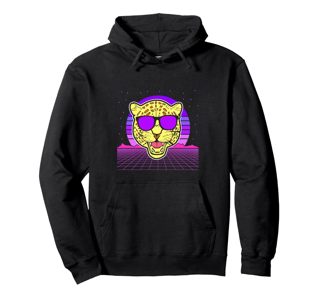 Aesthetic Vaporwave Outfits Leopard Hoodie - Fun Novelty Design for Adults - T-Shirt, Sweatshirt, Hoodie