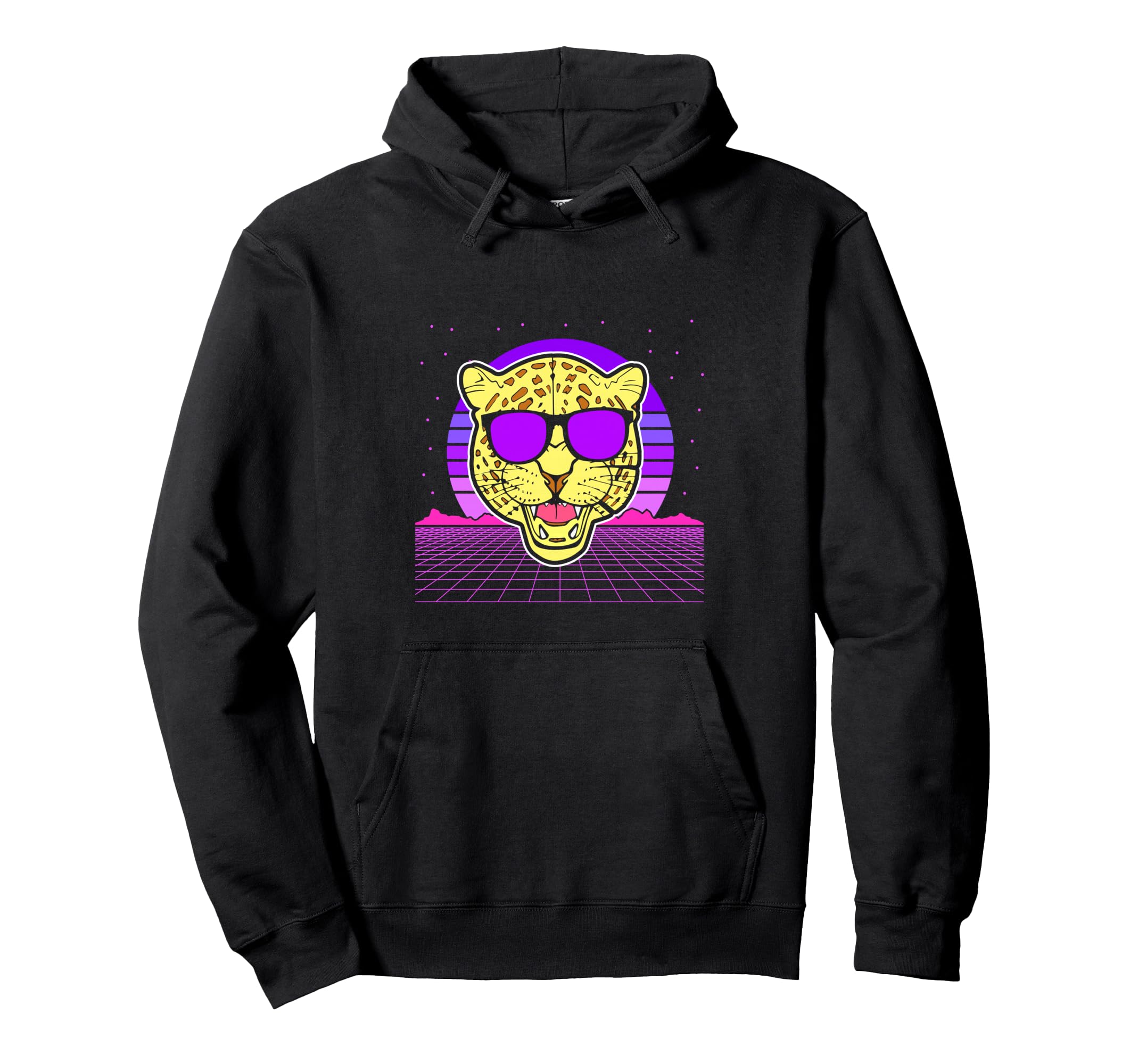 Aesthetic Vaporwave Outfits Leopard Hoodie - Fun Novelty Design for Adults - T-Shirt, Sweatshirt, Hoodie