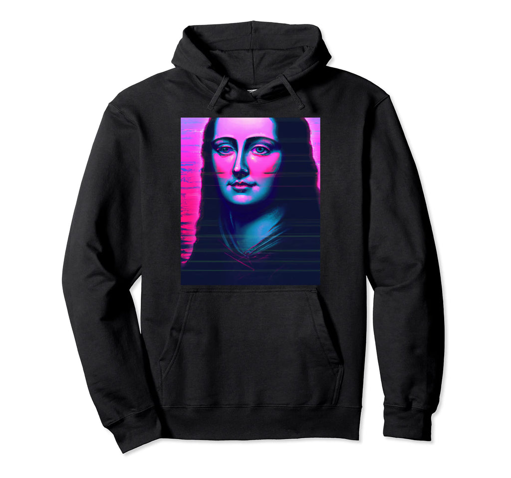 Vaporwave Aesthetic Portrait Hoodie - Fun Novelty Design Men Women - T-Shirt, Sweatshirt, Hoodie