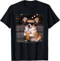 Funny Corgi Drinking Iced Coffee Dog - Adult & Kids T-Shirts, Sweatshirts & Hoodies apparel design preview 1