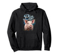 Pig 90S Funny Pig 80S Farm Animals Lover Hoodie - Unique Graphic Men Women - T-Shirt, Sweatshirt, Hoodie
