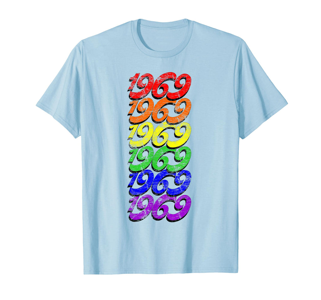 1969 Birthday Lgbt Pride Distressed T-Shirt - Fun Novelty Design Unisex - T-Shirt, Sweatshirt, Hoodie