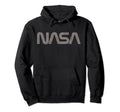 Nasa Worm Logo Distressed Hoodie - Minimalist Print for Adults - T-Shirt, Sweatshirt, Hoodie