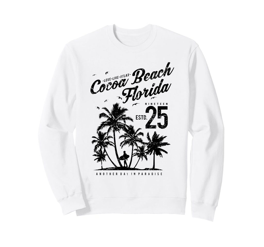 Cocoa Beach Florida Distressed Sweatshirt - Unique Graphic Men Women - T-Shirt, Sweatshirt, Hoodie