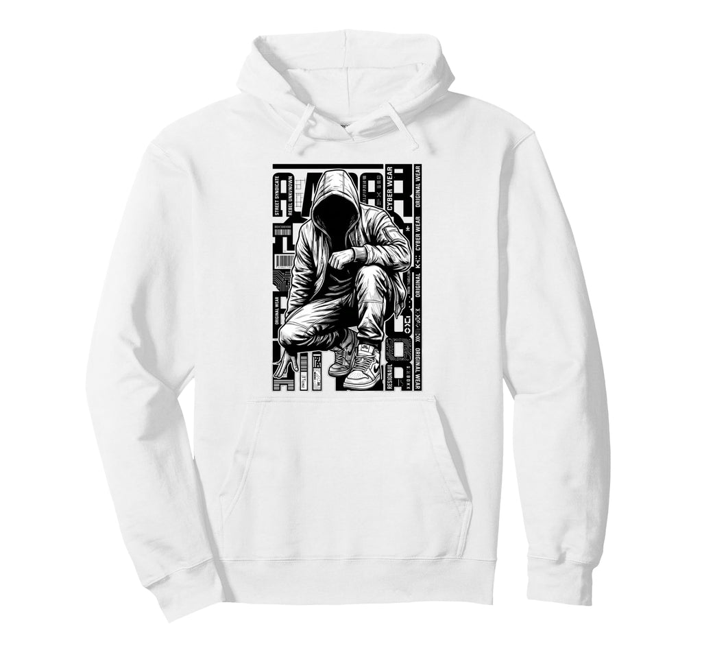 Hip Hop Cyber Street Rebel Shadow Old Hoodie - Unique Graphic Unisex - T-Shirt, Sweatshirt, Hoodie