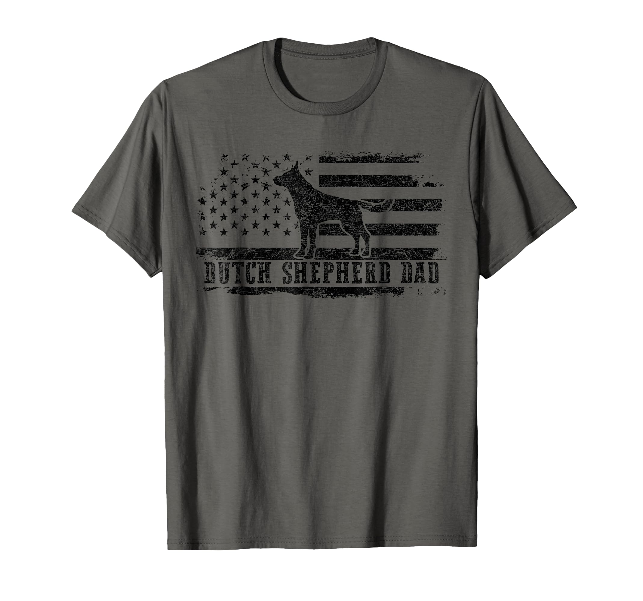 Dutch Shepherd Dad Distressed American T-Shirt - Fun Novelty Design Unisex - T-Shirt, Sweatshirt, Hoodie