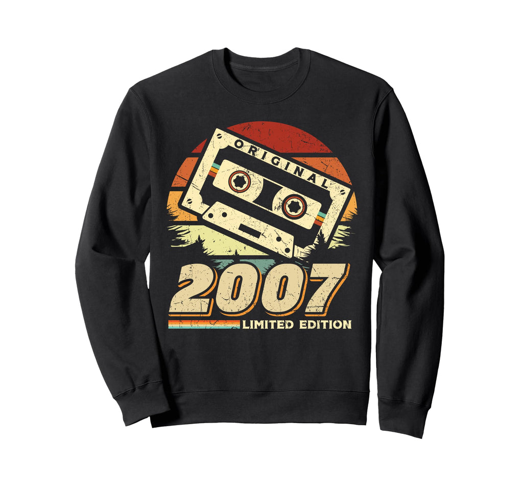 2007 Cassette Tape 19Th Birthday Sweatshirt - Novelty Apparel for Adults - T-Shirt, Sweatshirt, Hoodie