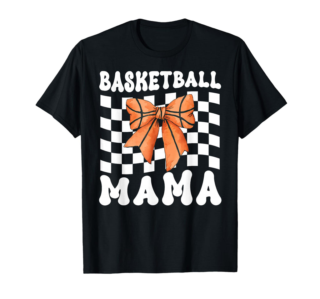 Basketball Mama Coquette Bow Game Day T-Shirt - Unique Graphic Unisex - T-Shirt, Sweatshirt, Hoodie