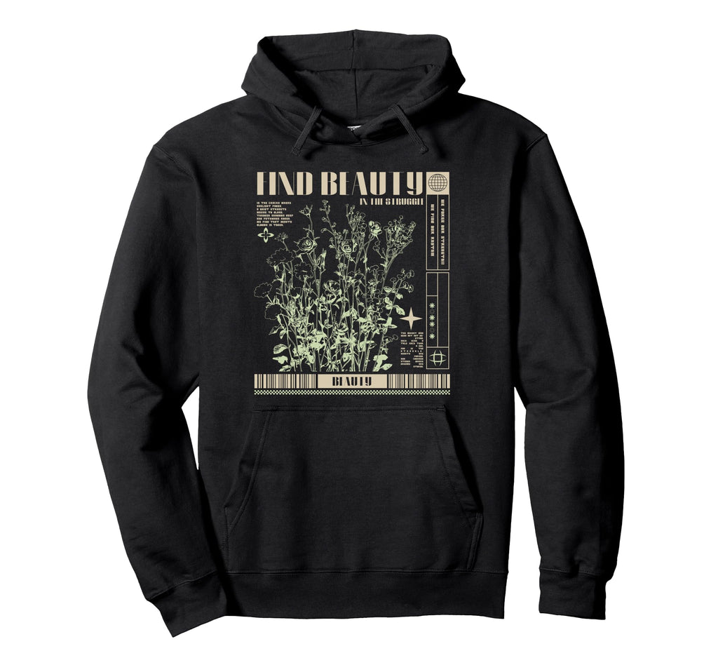 Y2K Beauty Flowers Bold Urban Graffiti Hoodie - Unique Graphic for Adults - T-Shirt, Sweatshirt, Hoodie