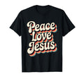 Peace Love Jesus Rainbow 60S Boho T-Shirt - Streetwear Style for Adults - T-Shirt, Sweatshirt, Hoodie