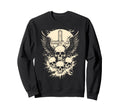 Gothic Skull Cross Art Wings Sweatshirt - Casual Everyday Wear Unisex - T-Shirt, Sweatshirt, Hoodie