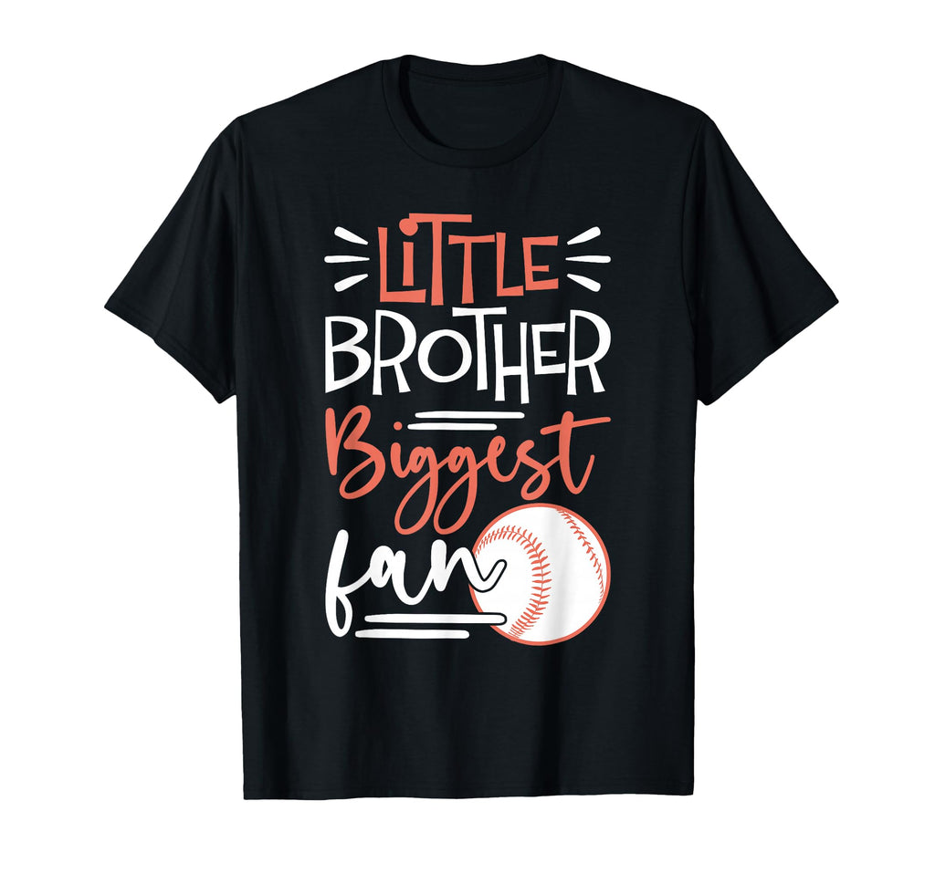 Little Brother Biggest Fan Baseball Season T-Shirt - Unique Graphic Unisex - T-Shirt, Sweatshirt, Hoodie