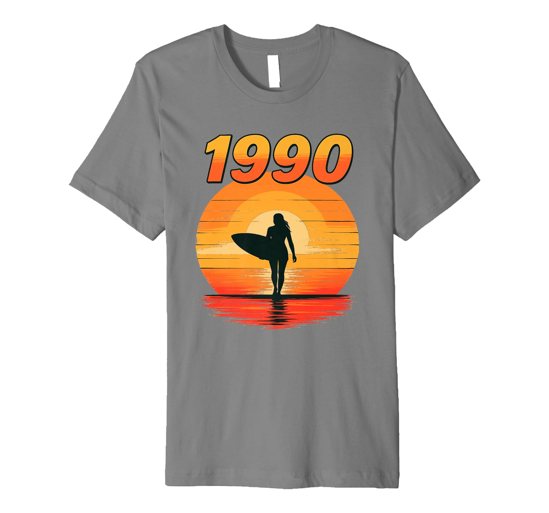 1990 Surfing Sunset 90S Aesthetic T-Shirt - Custom Art Print for Adults - T-Shirt, Sweatshirt, Hoodie