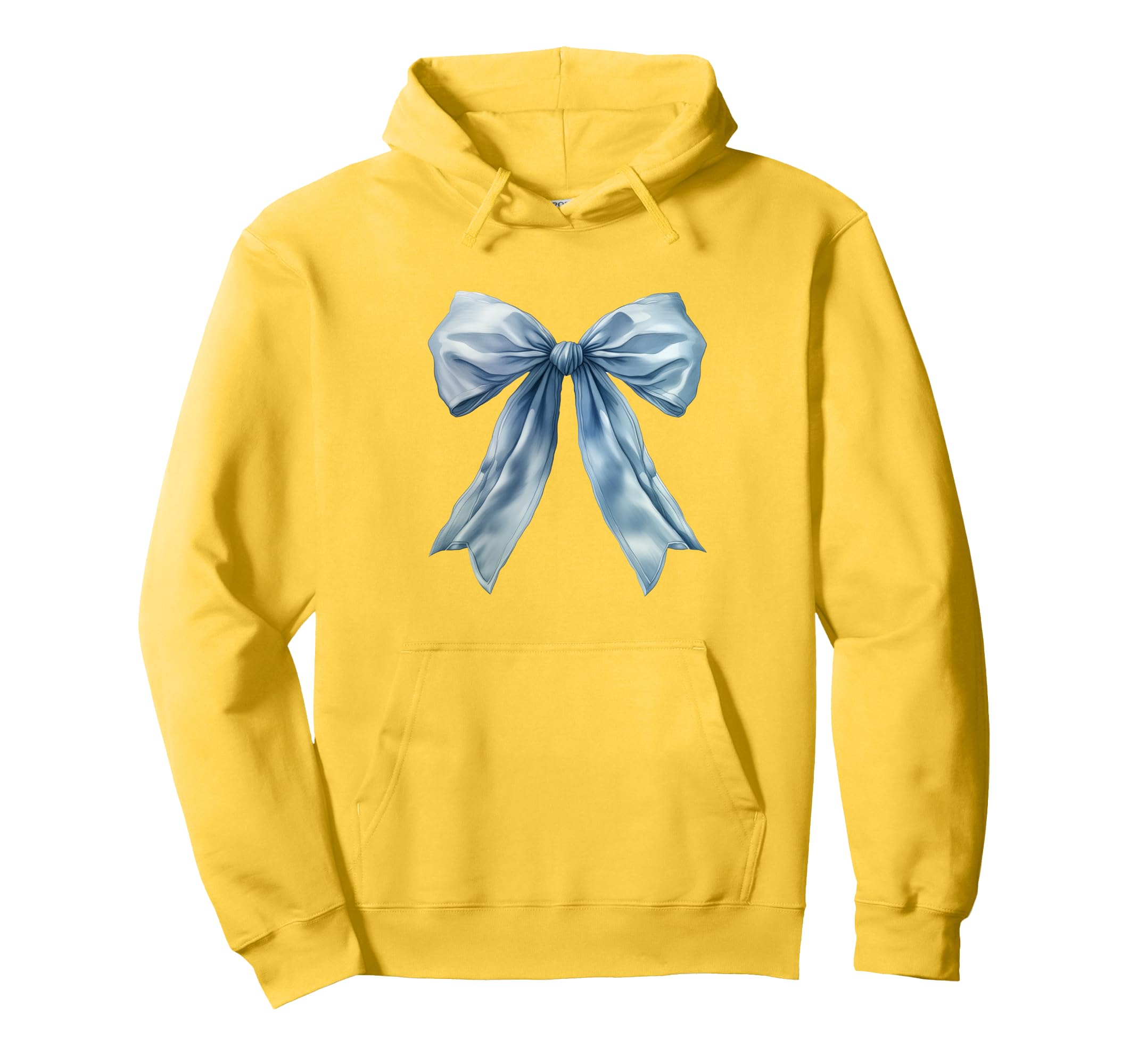 Blue Bow Coquette Y2K Clean Aesthetic Hoodie - Trendy Graphic for Adults - T-Shirt, Sweatshirt, Hoodie