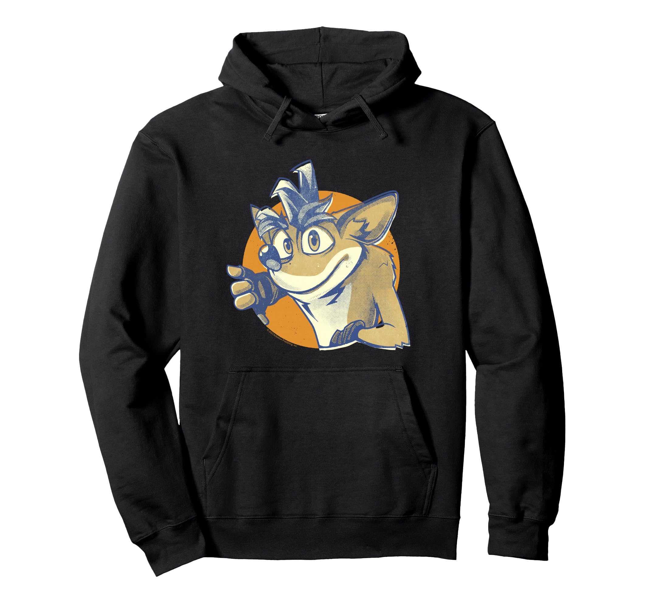 Crash Team Rumble Distressed Crash Circle Hoodie - Novelty Apparel Unisex - T-Shirt, Sweatshirt, Hoodie
