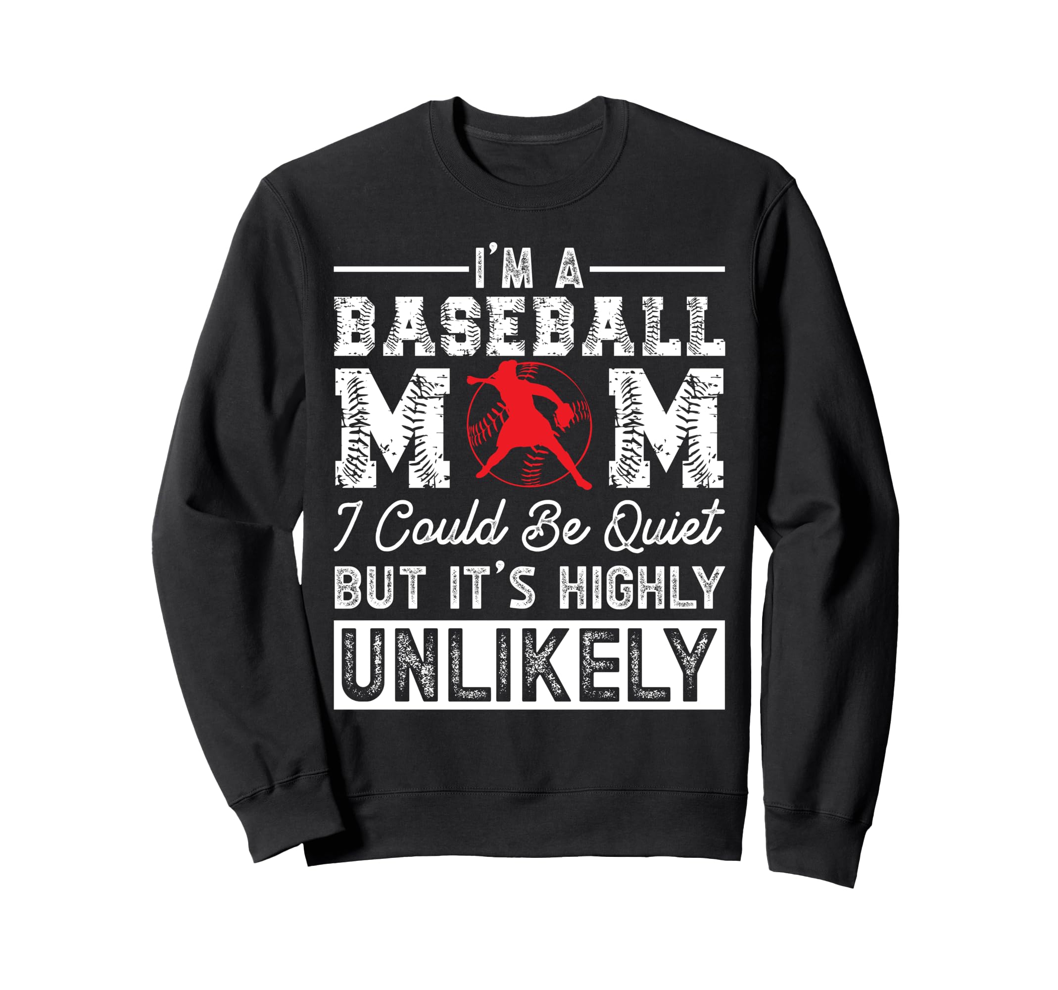 Baseball Mom Sweatshirt - Casual Everyday Wear for Adults - T-Shirt, Sweatshirt, Hoodie