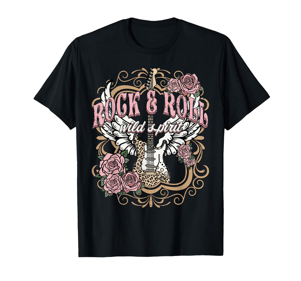 Rock N Roll Wild Spirit Lets Rock T-Shirt - Aesthetic Graphic Unisex - T-Shirt, Sweatshirt, Hoodie