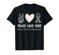 Peace Love Cure Brain Cancer Awareness T-Shirt - Trendy Graphic Men Women - T-Shirt, Sweatshirt, Hoodie