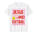 Jesus And Softball Coquette Game Day T-Shirt - Aesthetic Graphic Unisex - T-Shirt, Sweatshirt, Hoodie