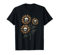 Skull Sunflowers Gothic Goth Creepy T-Shirt - Novelty Apparel for Adults - T-Shirt, Sweatshirt, Hoodie