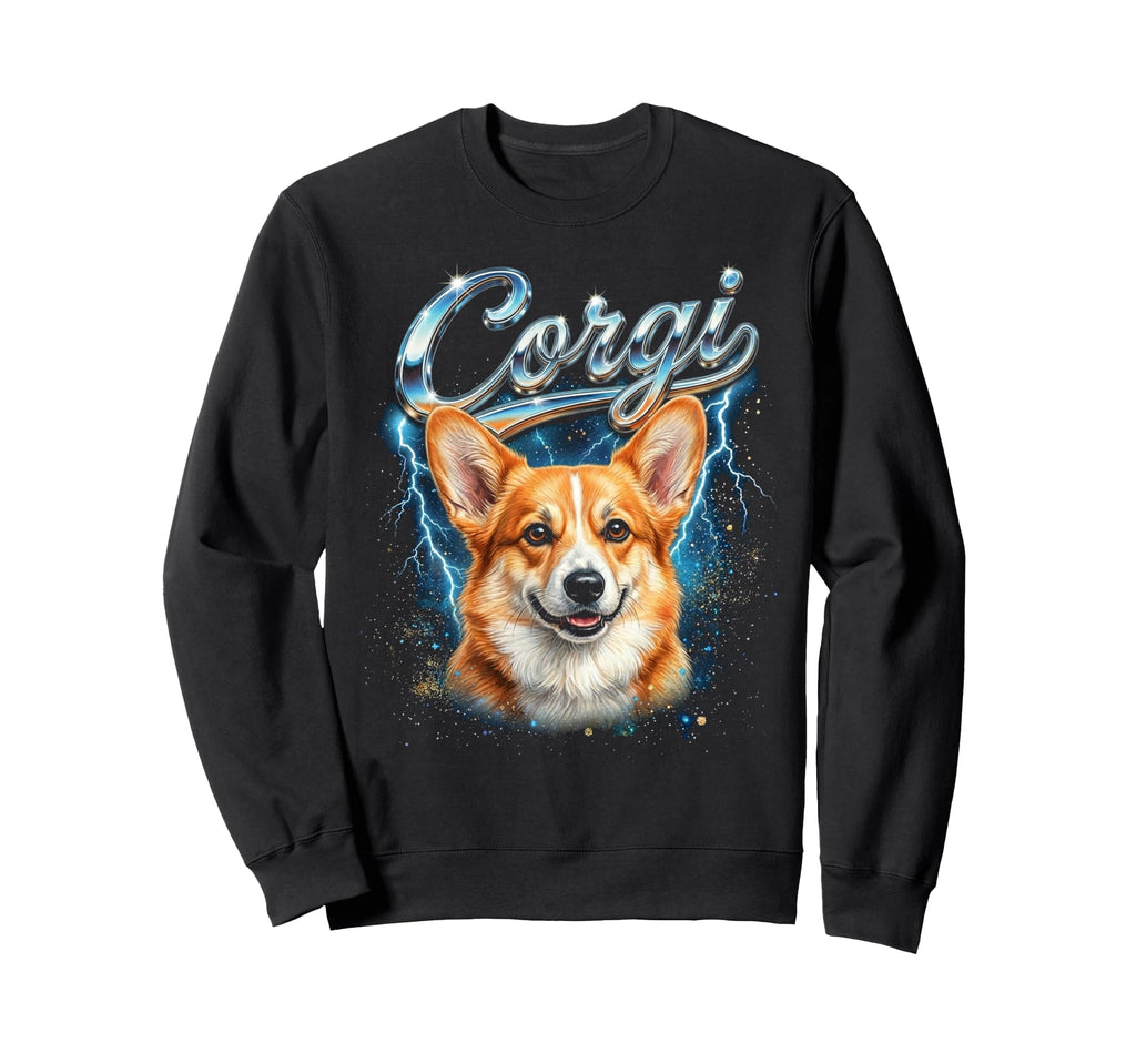 Corgi 90S Dog Lover 80S Corgi Sweatshirt - Streetwear Style for Adults - T-Shirt, Sweatshirt, Hoodie