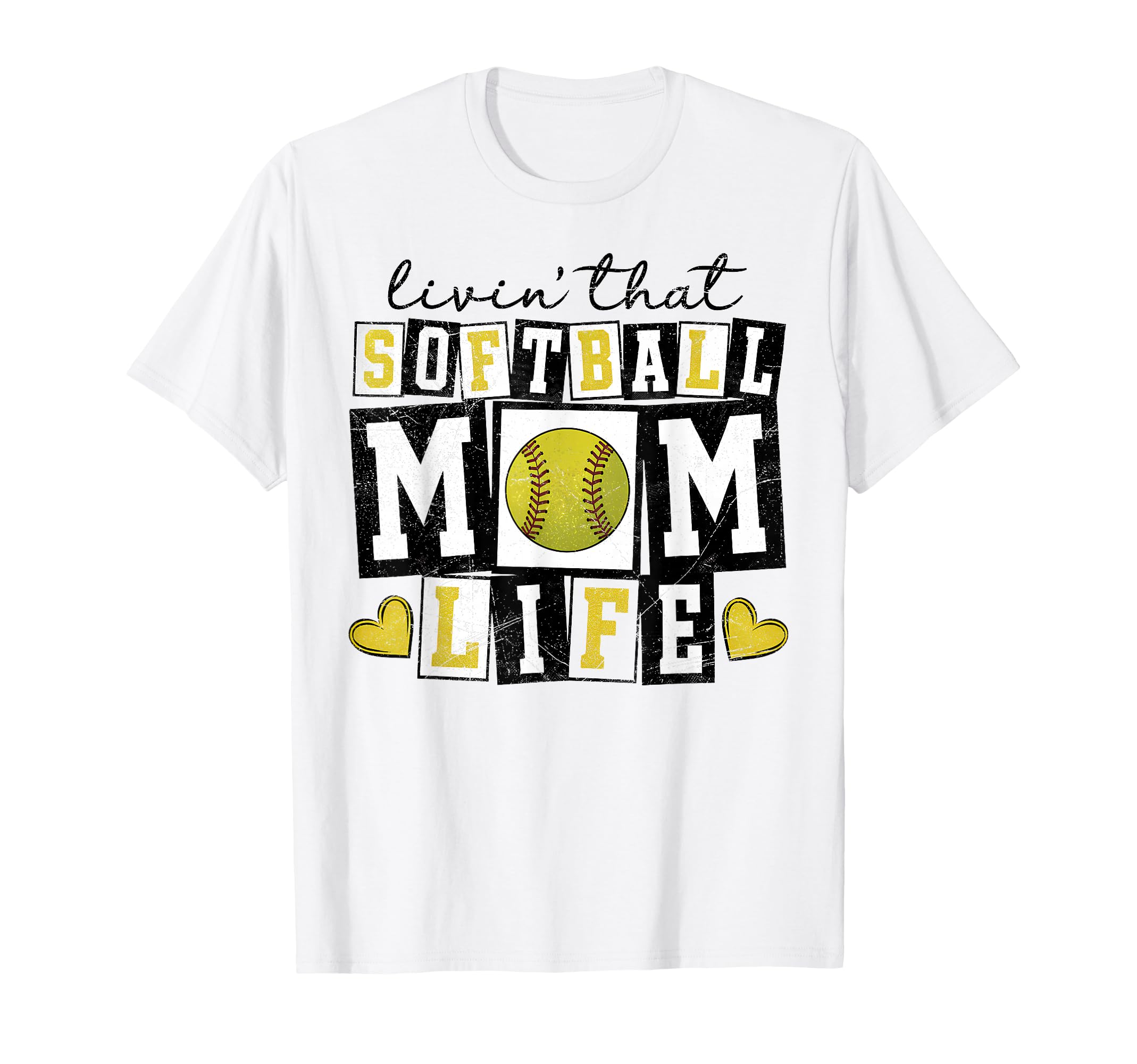 Loving That Softball Mom Life T-Shirt - Fun Novelty Design for Adults - T-Shirt, Sweatshirt, Hoodie