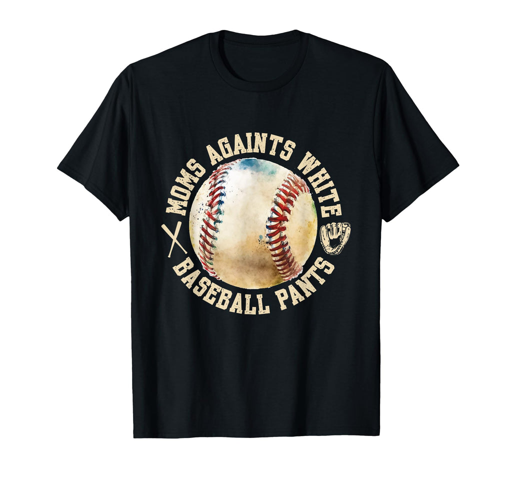 Funny Moms Against White Baseball T-Shirt - Minimalist Print for Adults - T-Shirt, Sweatshirt, Hoodie