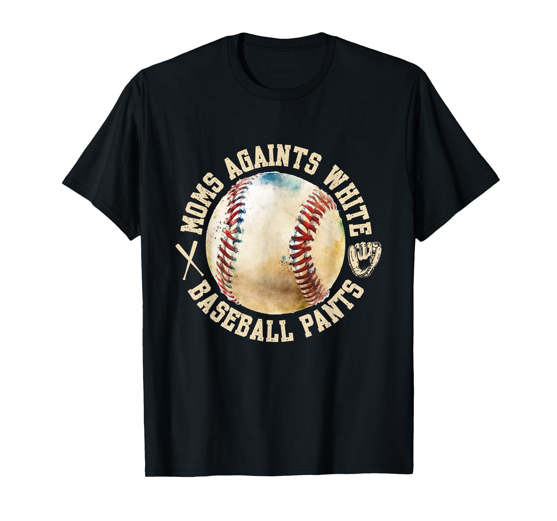 Funny Moms Against White Baseball T-Shirt - Minimalist Print for Adults - T-Shirt, Sweatshirt, Hoodie