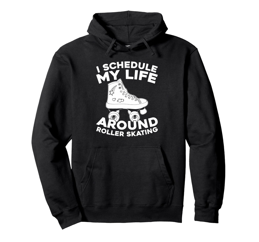 Skater Skates Roller Skating Hoodie - Fun Novelty Design Men Women - T-Shirt, Sweatshirt, Hoodie