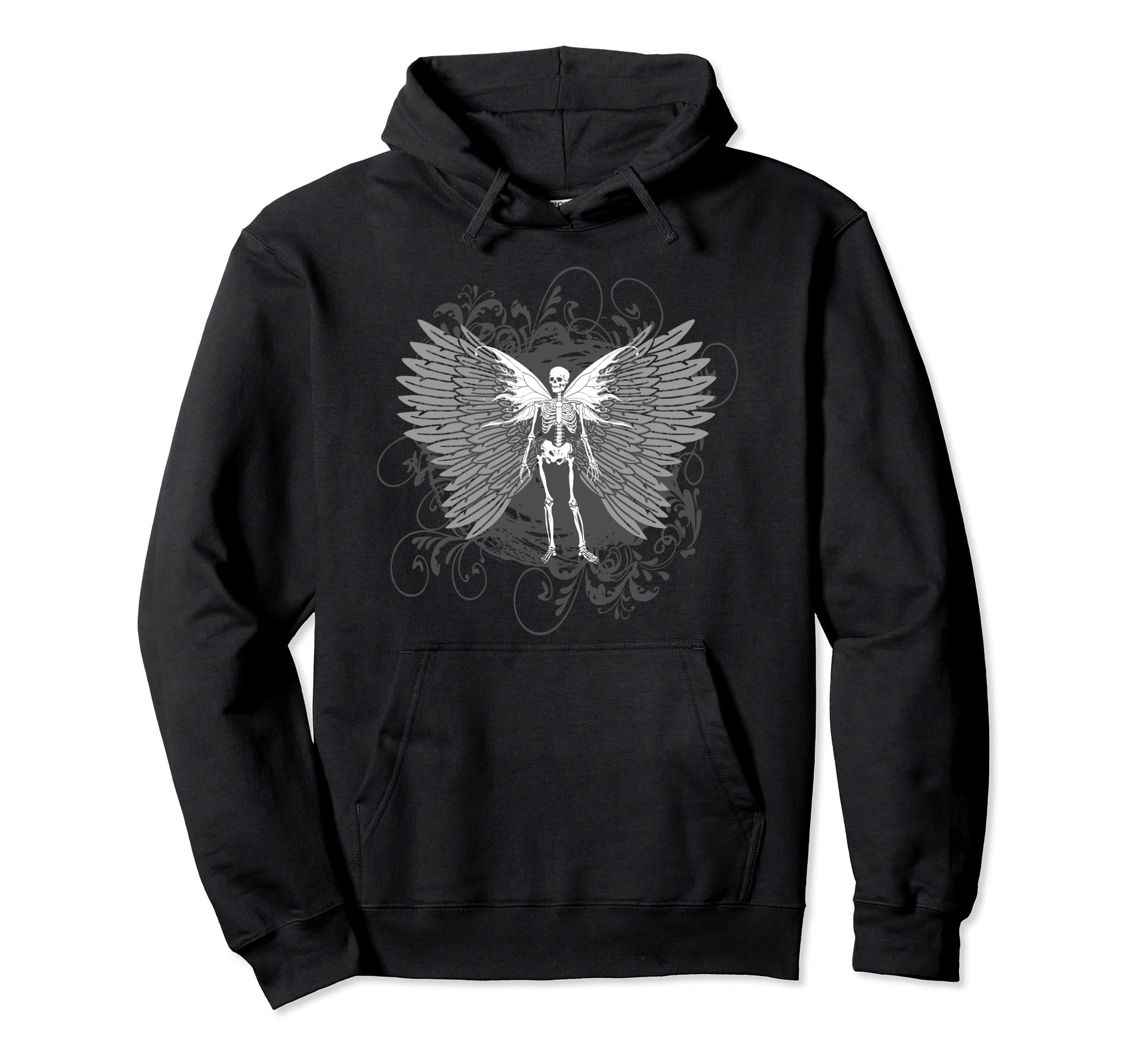 Aesthetic Y2K Fairy Wings Skeleton Alt Hoodie - Custom Art Print Men Women - T-Shirt, Sweatshirt, Hoodie