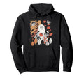 Ghost Spooky Scary Season Boho Floral Hoodie - Unique Graphic Unisex - T-Shirt, Sweatshirt, Hoodie