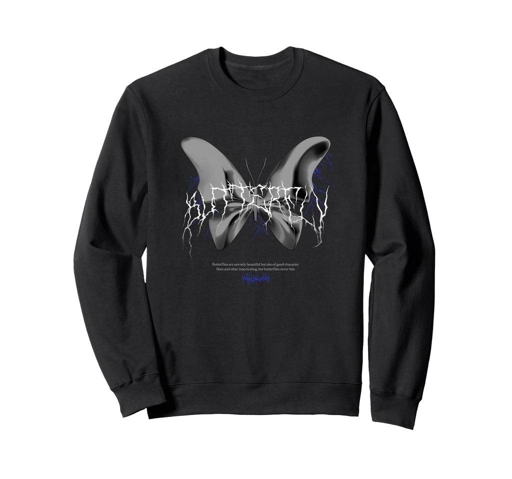 Butterfly Y2K Grunge Aesthetic Sweatshirt - Novelty Apparel Unisex - T-Shirt, Sweatshirt, Hoodie