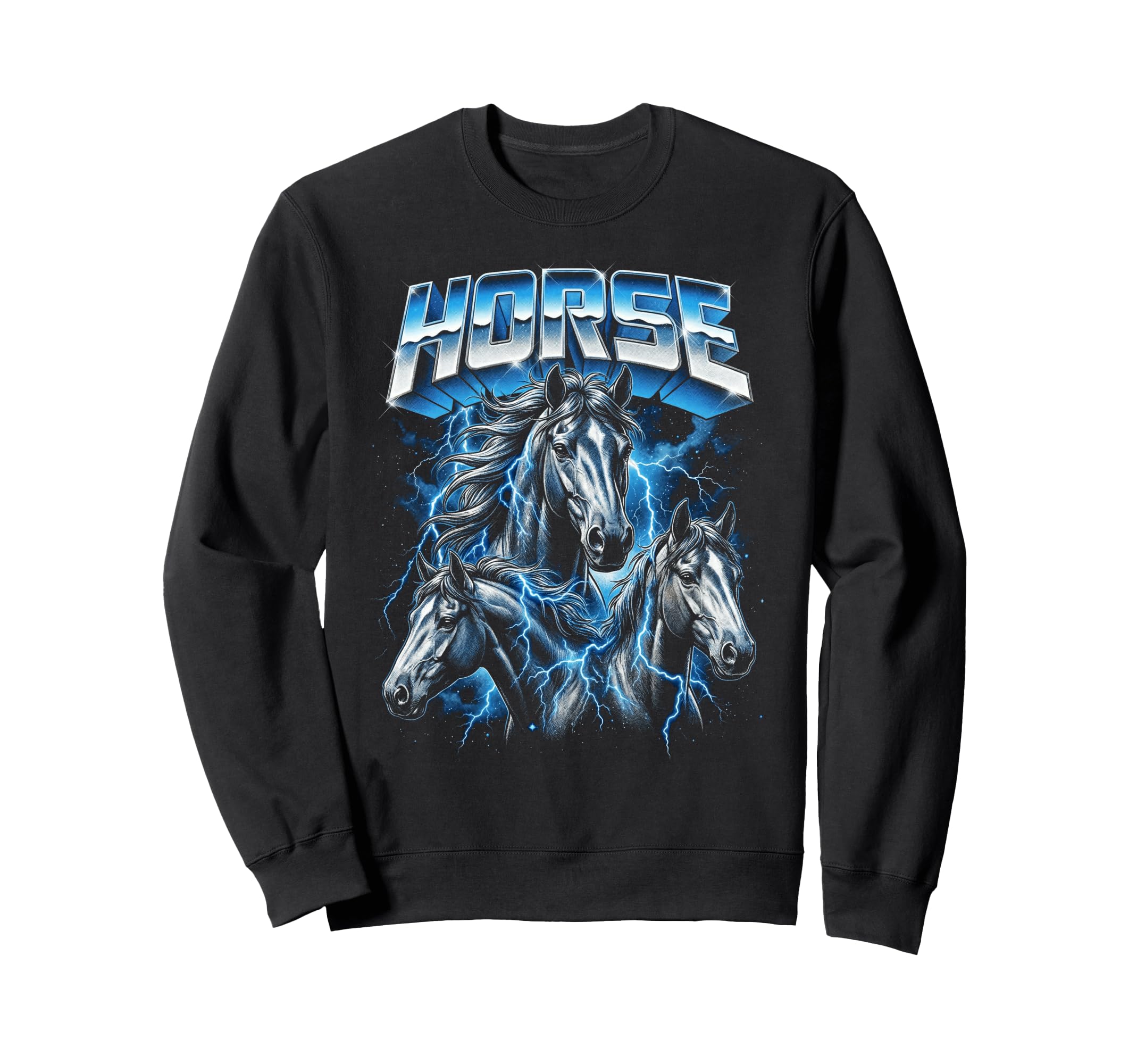 Horse 80S Funny Horse Lover 90S Sweatshirt - Unique Graphic Unisex - T-Shirt, Sweatshirt, Hoodie