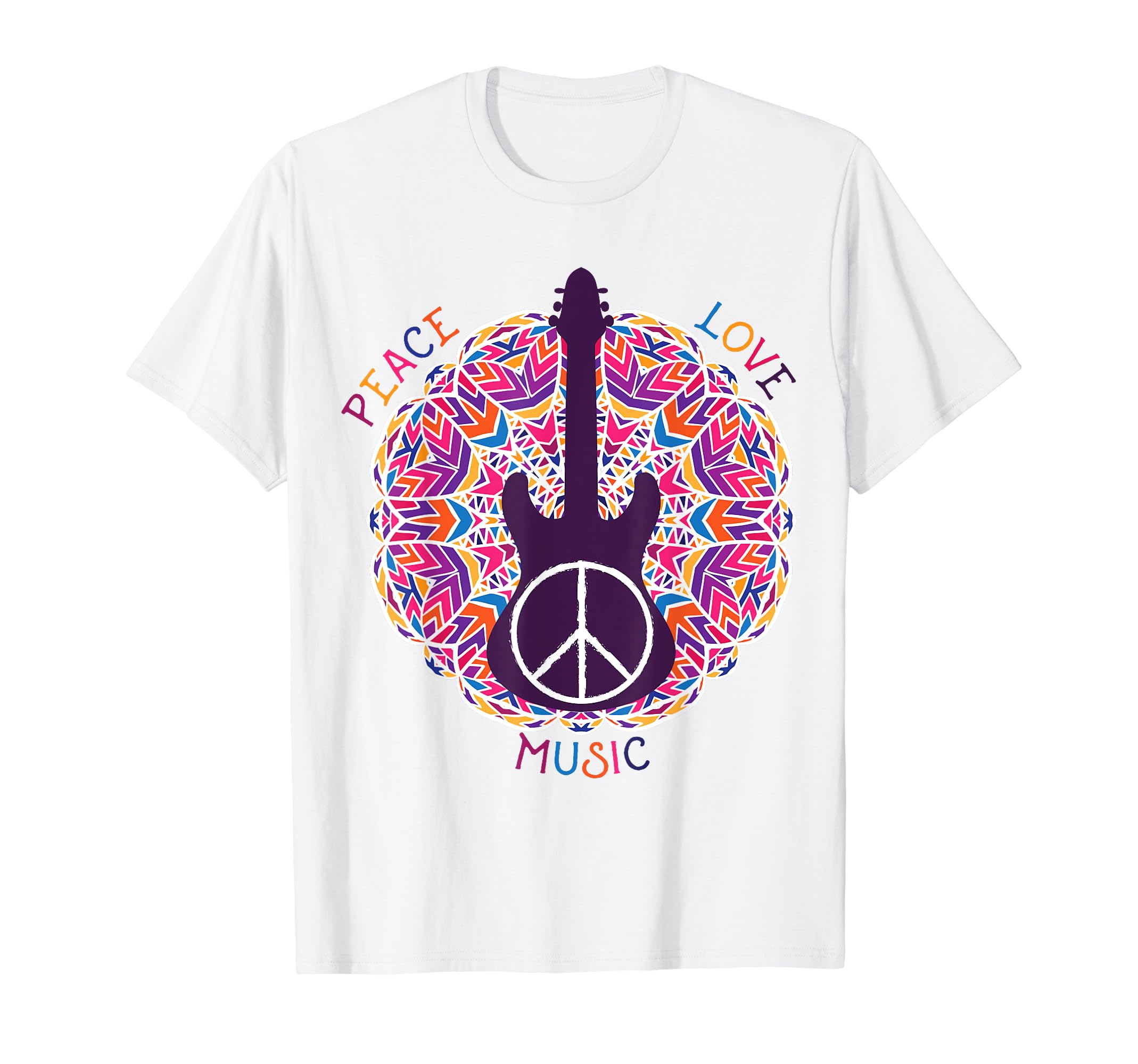 Boho Hippie Peace Love Music T-Shirt - Fun Novelty Design Unisex - T-Shirt, Sweatshirt, Hoodie