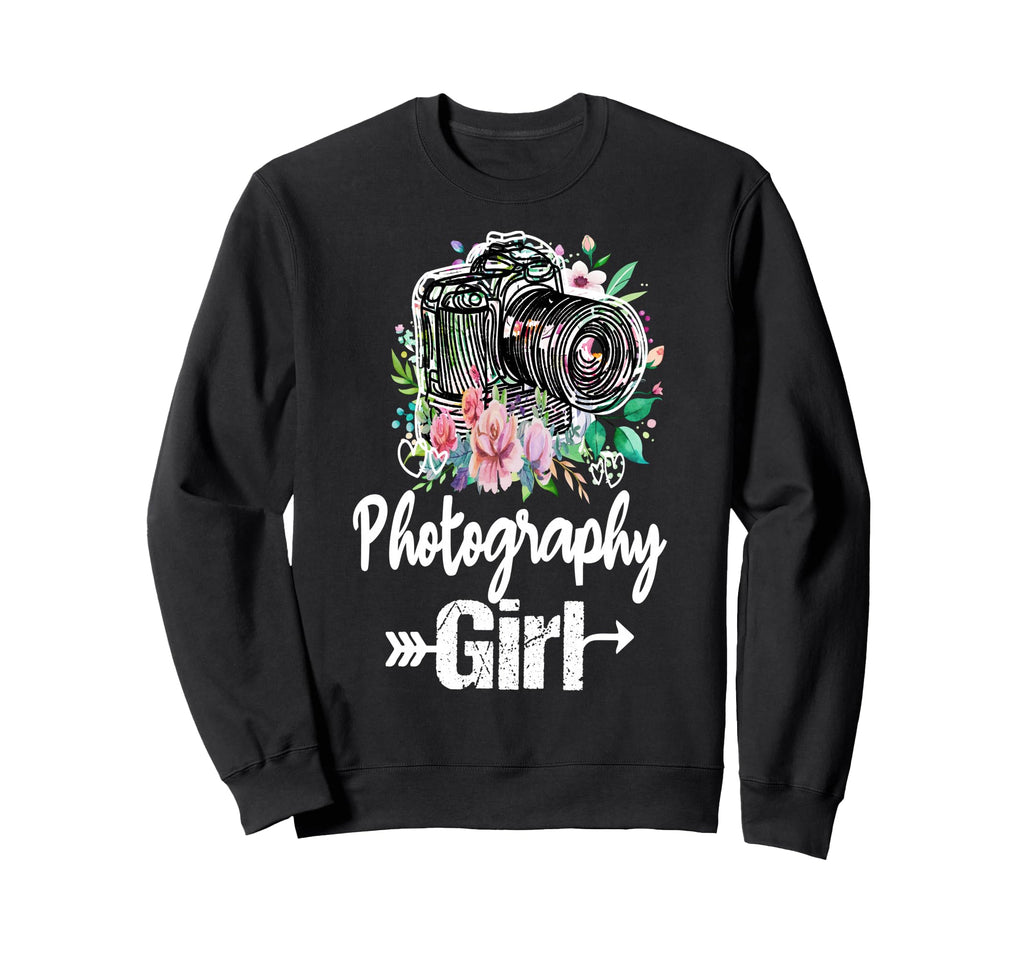 Womens Funny Photographer Camera Sweatshirt - Minimalist Print Unisex - T-Shirt, Sweatshirt, Hoodie