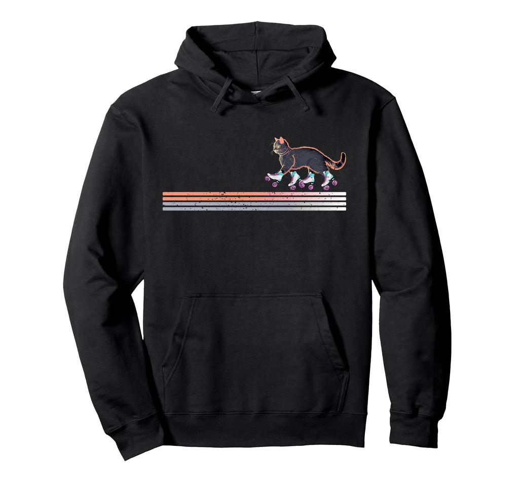 Roller Skating Cats Derby Skater Hoodie - Streetwear Style for Adults - T-Shirt, Sweatshirt, Hoodie
