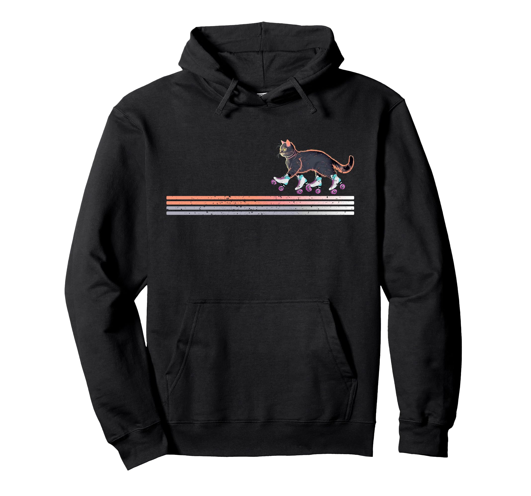 Roller Skating Cats Derby Skater Hoodie - Streetwear Style for Adults - T-Shirt, Sweatshirt, Hoodie