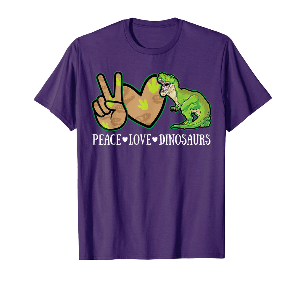 Peace Love Dinosaurs T Rex T-Shirt - Casual Everyday Wear Men Women - T-Shirt, Sweatshirt, Hoodie