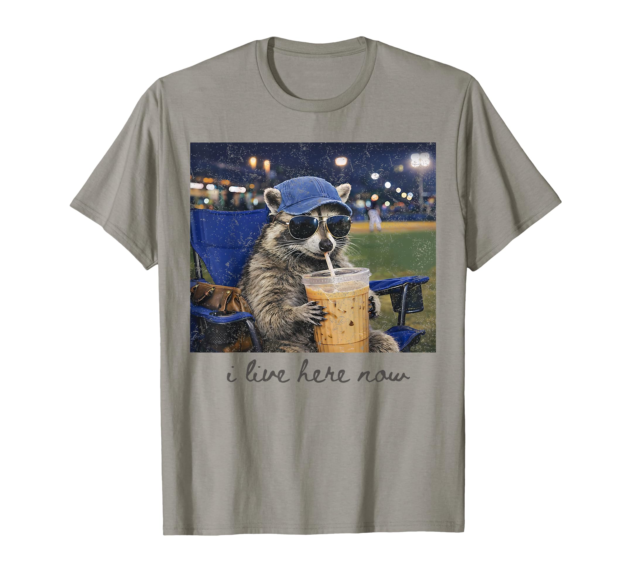 Funny Meme Raccoon Ballfield T-Shirt - Casual Everyday Wear for Adults - T-Shirt, Sweatshirt, Hoodie