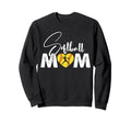 Softball Mom Funny Heart Present Sweatshirt - Custom Art Print for Adults - T-Shirt, Sweatshirt, Hoodie
