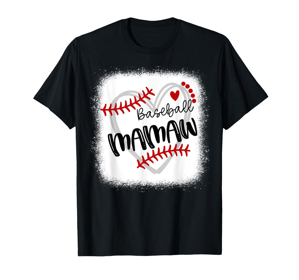 Personalized Baseball Heart Mamaw T-Shirt - Minimalist Print for Adults - T-Shirt, Sweatshirt, Hoodie