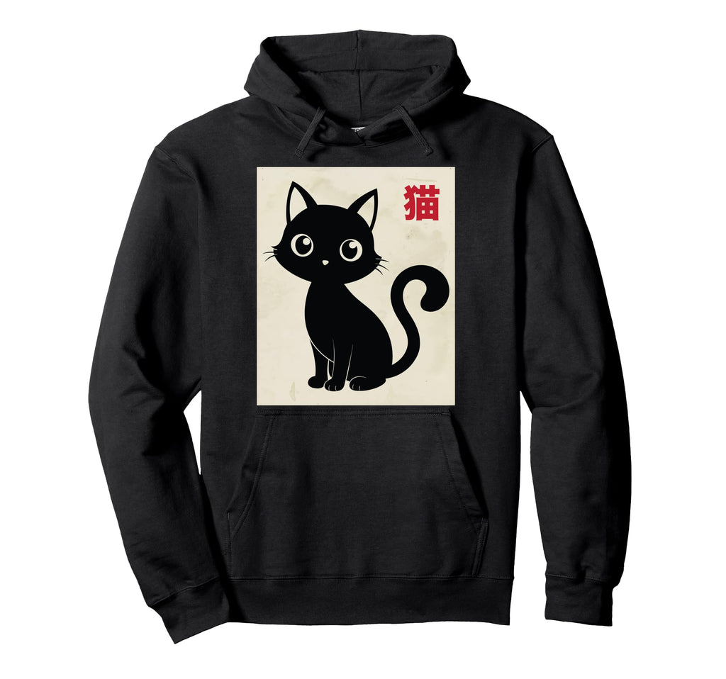 Cat Ukiyo E Art Japan Theme Pastel Hoodie - Custom Art Print for Adults - T-Shirt, Sweatshirt, Hoodie