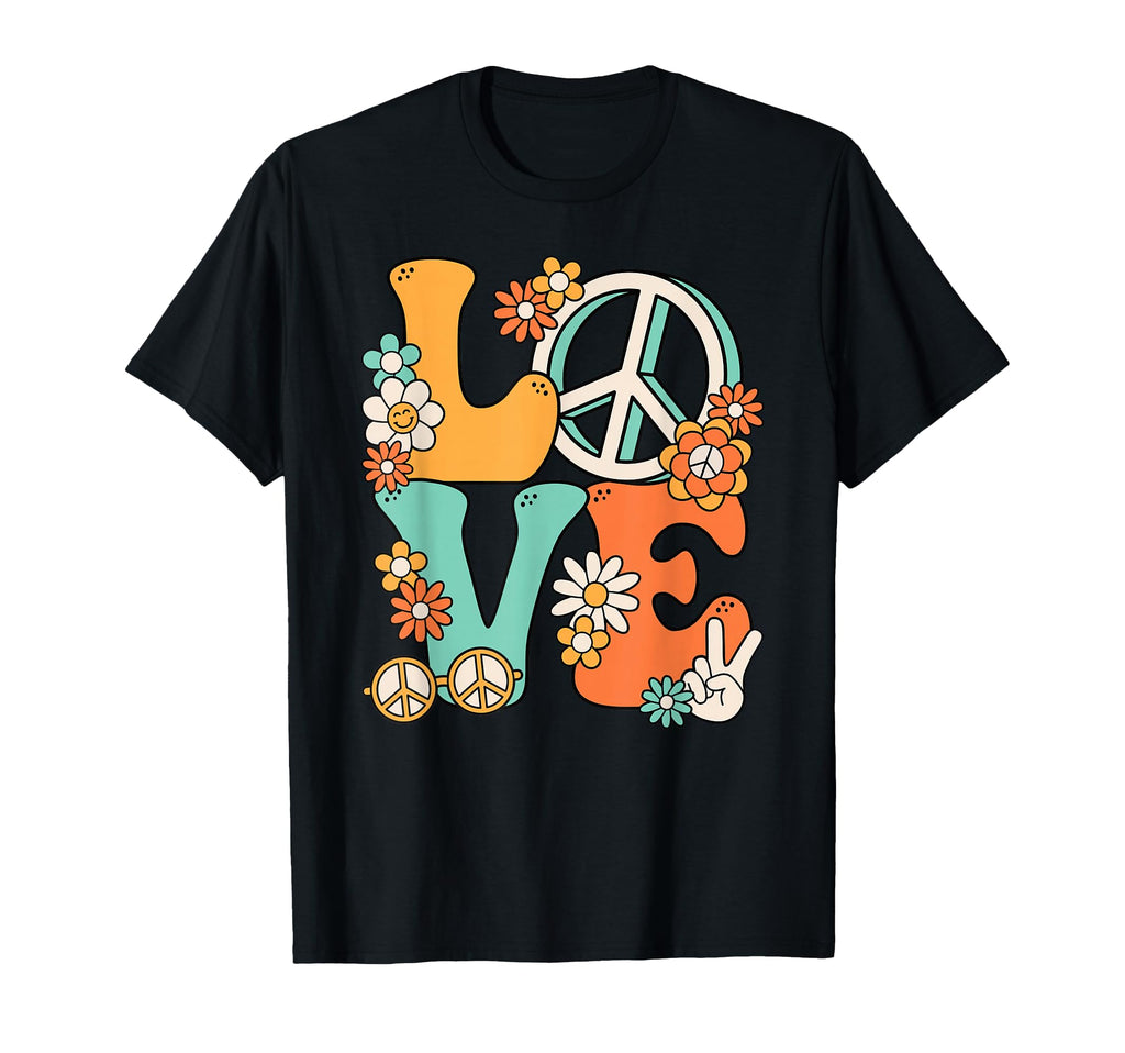 60S 70S Hippie Love Peace Groovy T-Shirt - Casual Everyday Wear Unisex - T-Shirt, Sweatshirt, Hoodie
