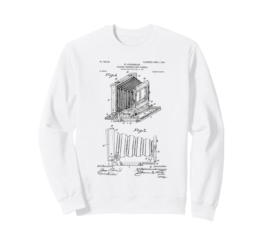 Box Camera Patent Blueprint Sweatshirt - Streetwear Style Men Women - T-Shirt, Sweatshirt, Hoodie