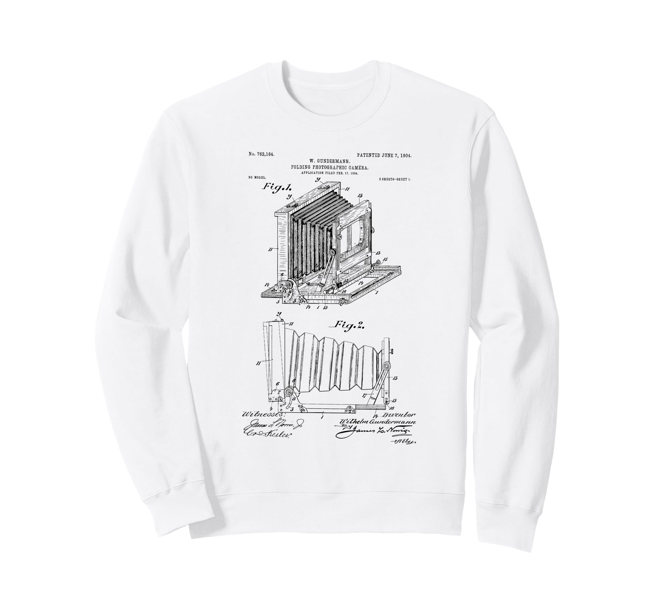 Box Camera Patent Blueprint Sweatshirt - Streetwear Style Men Women - T-Shirt, Sweatshirt, Hoodie