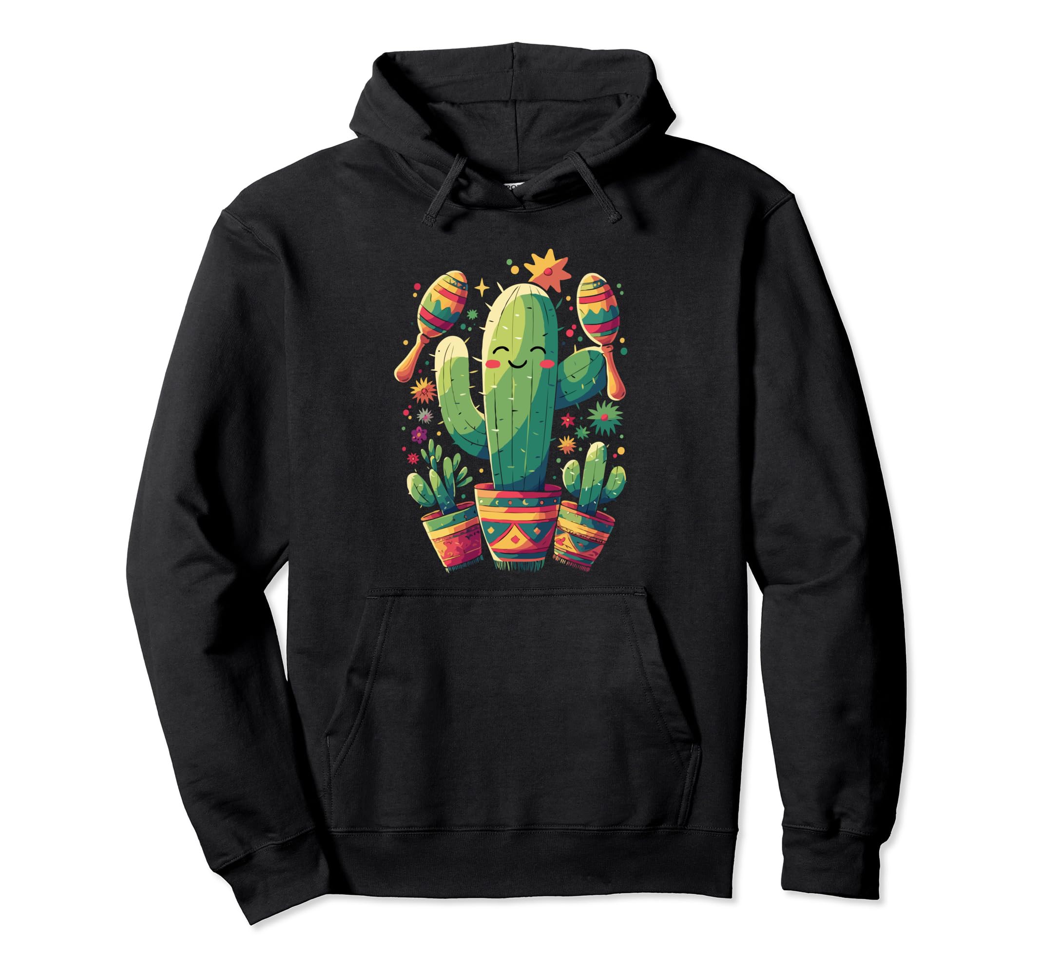Cactus Serape Succulent Plant Cactus Hoodie - Streetwear Style Men Women - T-Shirt, Sweatshirt, Hoodie