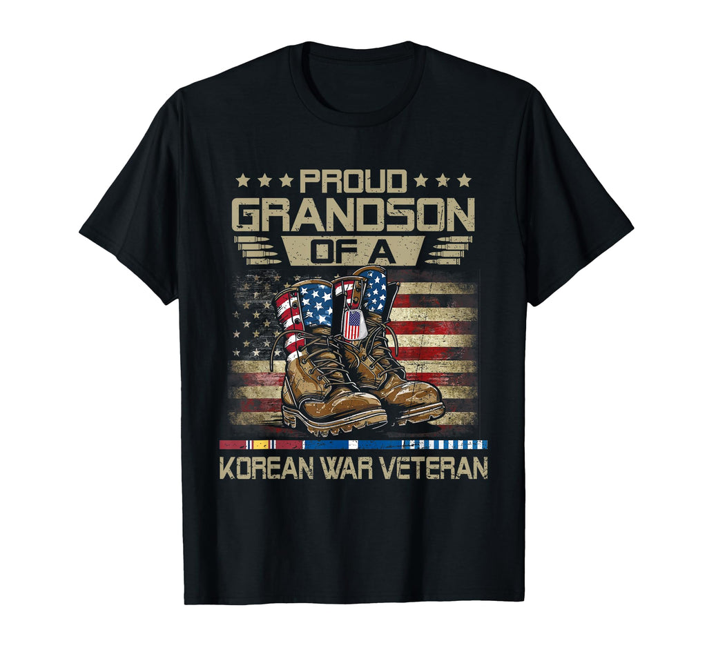 Proud Grandson Us Korean War Veteran T-Shirt - Aesthetic Graphic Unisex - T-Shirt, Sweatshirt, Hoodie