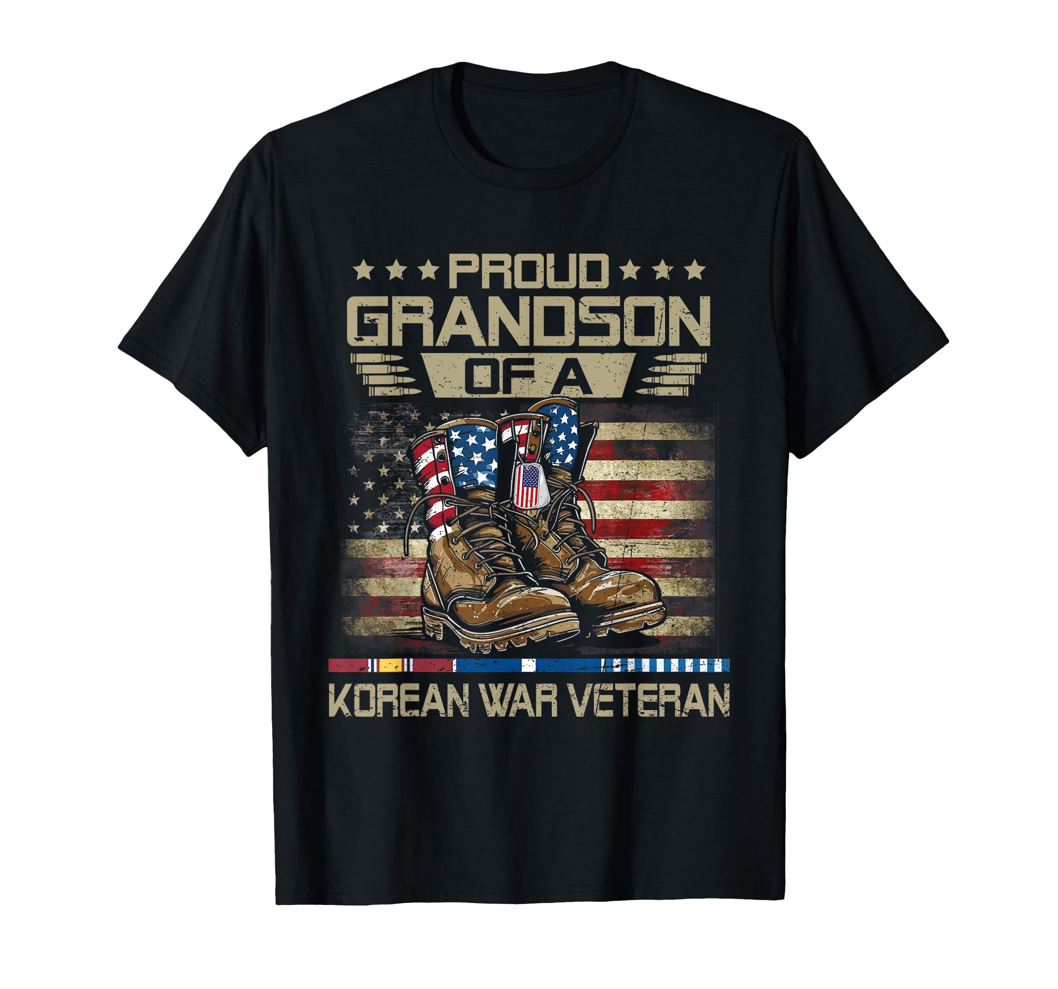 Proud Grandson Us Korean War Veteran T-Shirt - Aesthetic Graphic Unisex - T-Shirt, Sweatshirt, Hoodie