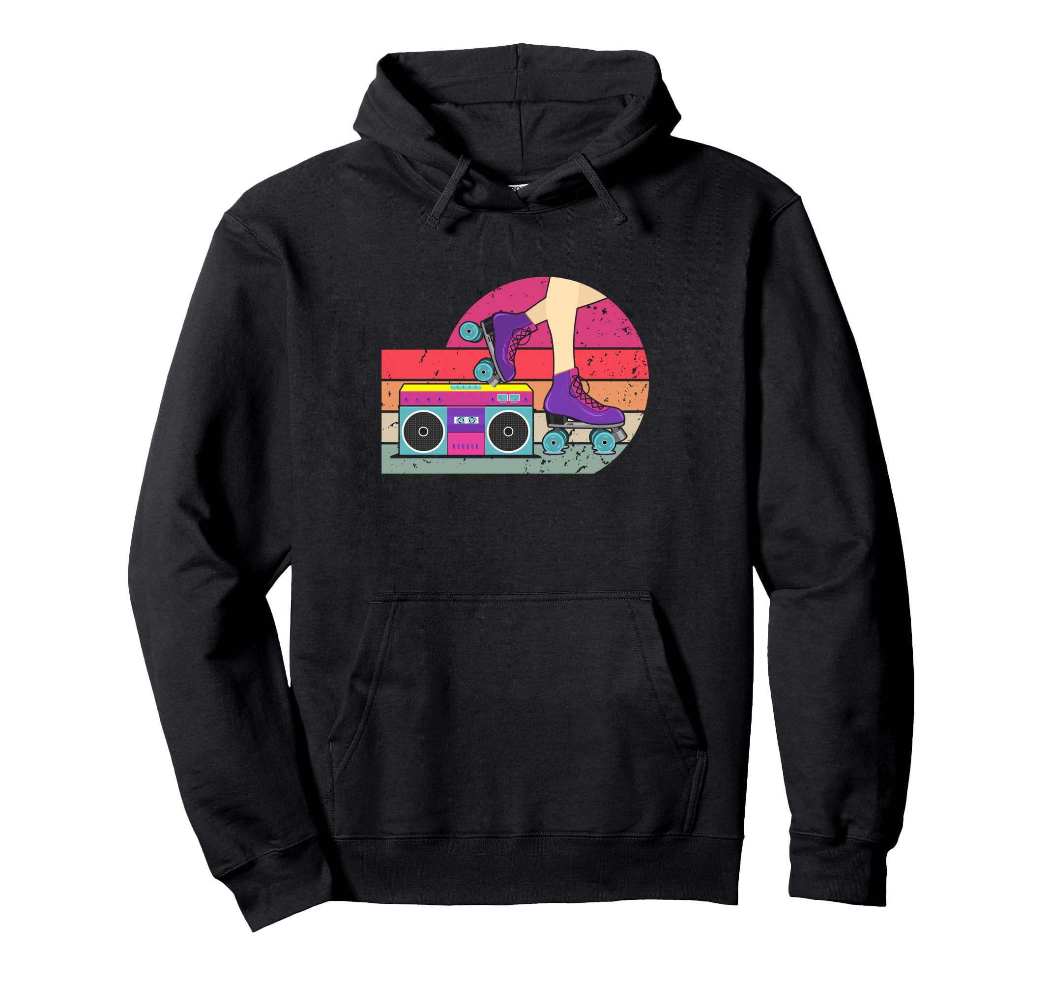 70S Roller Skate Radio Skating Hoodie - Minimalist Print Unisex - T-Shirt, Sweatshirt, Hoodie
